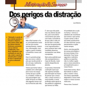 18 a 24 de janeiro - Dos perigos da distração