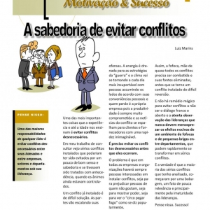 24 a 30 de agosto - A sabedoria de evitar conflitos